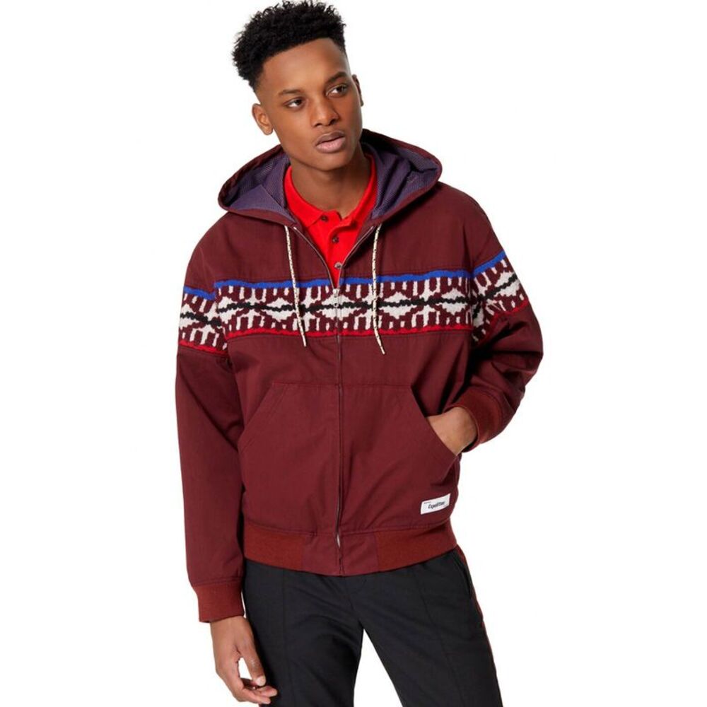 Kenzo Mens Expedition Hooded Jacket Small Burgundy